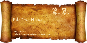 Móra Nina névjegykártya